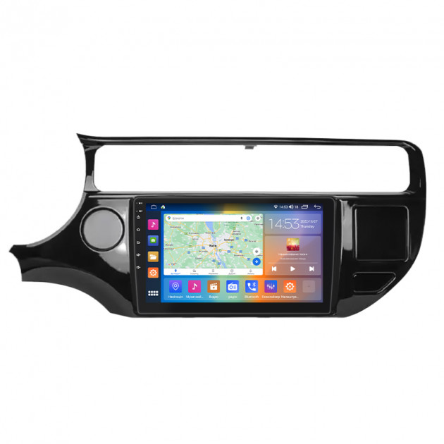 Штатная магнитола Lesko для Kia Rio III Рестайлинг 2015-2017 экран 9" 2/32Gb CarPlay 4G Wi-Fi GPS Prime