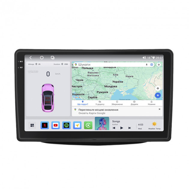 Штатная магнитола Lesko для Kia Sorento II Рестайлинг ver 2 2012-2015 экран 9" 4/64 QLED CarPlay 4G Wi-Fi GPS 360 Prime
