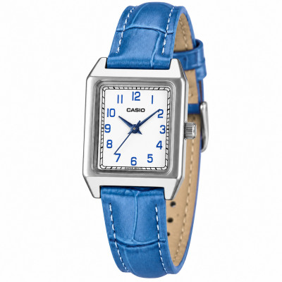 Жіночий годинник Casio LTP-B150LA-2B з синім ремінцем та прямокутним корпусом