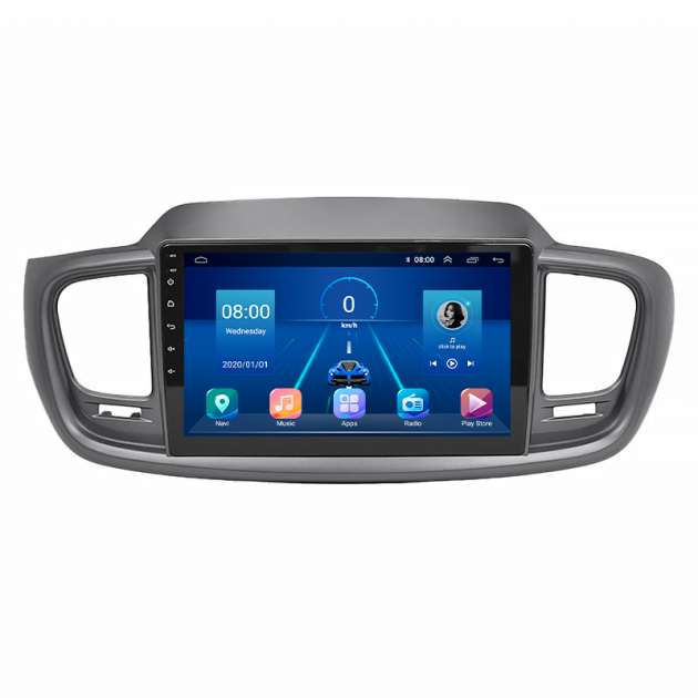 Штатная магнитола Lesko для Kia Sorento III Prime 2014-2017 экран 10" 6/128Gb 4G Wi-Fi GPS Top