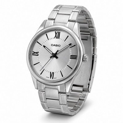 Чоловічий годинник Casio MTP-V005D-7B5 — Класична модель у сріблястому кольорі з мінеральним склом
