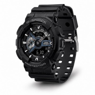 Чоловічий годинник Casio G-SHOCK GA-110-1B — Спортивна модель 20 ATM з мінеральним склом