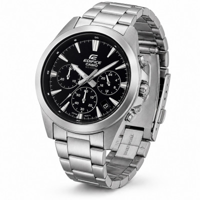 Чоловічий годинник Casio Edifice EFV-630D-1A з хронографом та сталевим браслетом
