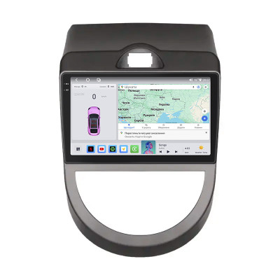 Штатная магнитола Lesko для Kia Soul I 2008-2011 экран 9" 4/64 QLED CarPlay 4G Wi-Fi GPS 360 Prime