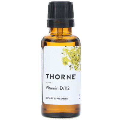Вітамін D3 і К2, Vitamin D / K2, Thorne, 30 мл.