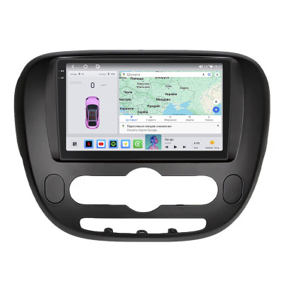 Штатная магнитола Lesko для Kia Soul II 2013-2016 экран 9" 4/64 QLED CarPlay 4G Wi-Fi GPS 360 Prime