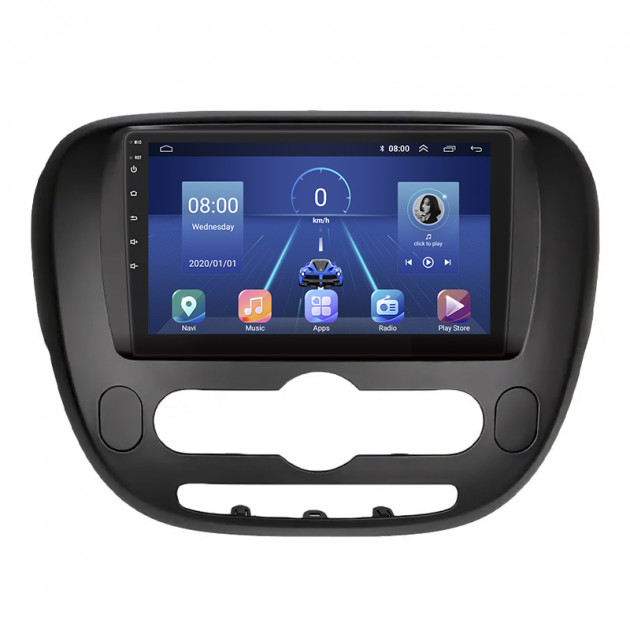 Штатная магнитола Lesko для Kia Soul II 2013-2016 экран 9" 2/32Gb 4G Wi-Fi GPS Top