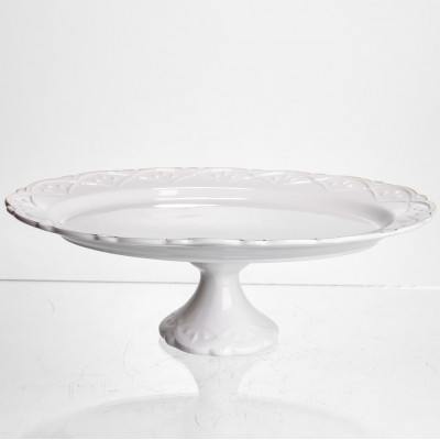 Блюдо на ніжці порцелянове Pearl 25,5 см Yiwu 120-YH-HG050