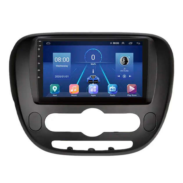 Штатная магнитола Lesko для Kia Soul II 2013-2016 экран 9" 6/128Gb 4G Wi-Fi GPS Top