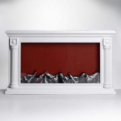 Камін декоративний з LED-підсвіткою 64*13*37 см, білий Yiwu SP-60W