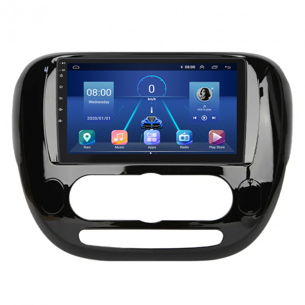Штатная магнитола Lesko для Kia Soul II Рестайлинг 2016-2019 экран 9" 2/32Gb 4G Wi-Fi GPS Top