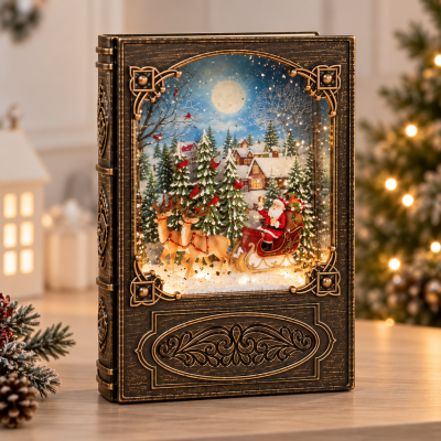 Санта Клаус Новогодний музыкальный ночник-светильник XMAS WDL 24023B