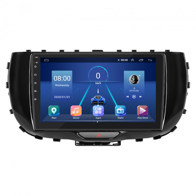 Штатная магнитола Lesko для Kia Soul III 2019-н.в. экран 9" 4/64Gb 4G Wi-Fi GPS Top