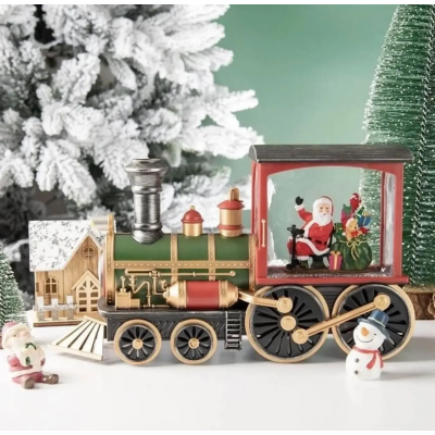 Новогодний ночник с музыкой и блестками XMAS 2110 17 х 32 х 9.5 см USB-кабель или 3 батарейки AA