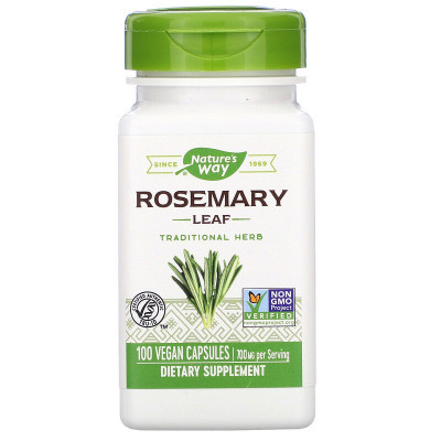 Розмарин, Rosemary, Nature's Way, листя, 700 мг, 100 веганських капсул (350 мг на капсулу)