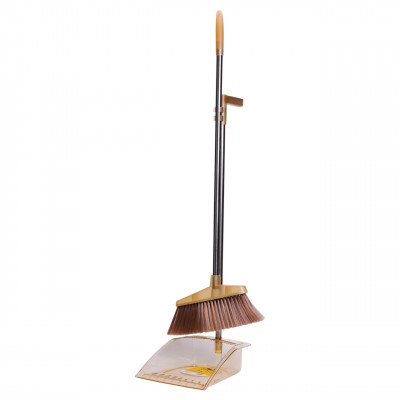 Комплект віник щітка совок довга ручка 25×25×95 см жовтий Household HP-35015-7Y