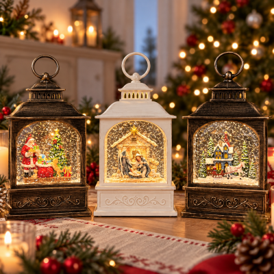 Новогодний музыкальный фонарь ночник с подсветкой Xmas 24072D