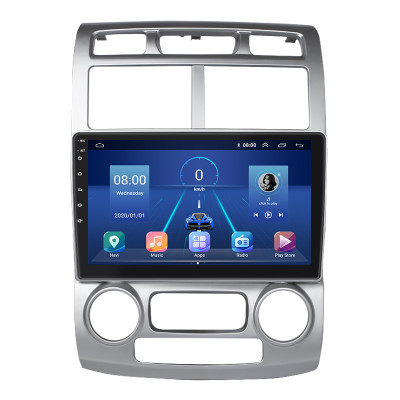 Штатная магнитола Lesko для Kia Sportage II 2004-2008 экран 9" 6/128Gb 4G Wi-Fi GPS Top