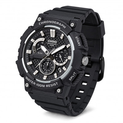 Чоловічий годинник Casio MCW-200H-1A — спортивний хронограф з водонепроникністю 10 ATM