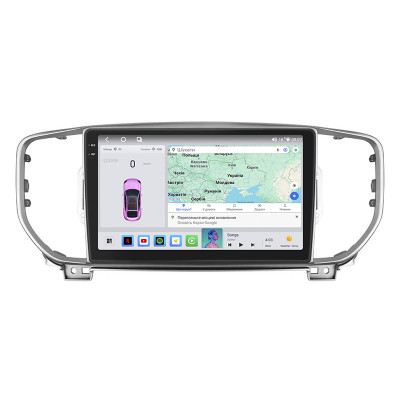 Штатная магнитола Lesko для Kia Sportage IV Рестайлинг 2018-н.в. экран 9" 4/64 QLED CarPlay 4G Wi-Fi GPS 360 Prime