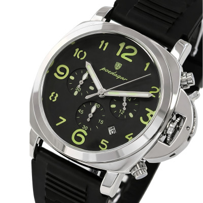 Poedagar Luminious Rubber Black, 2 ремінці