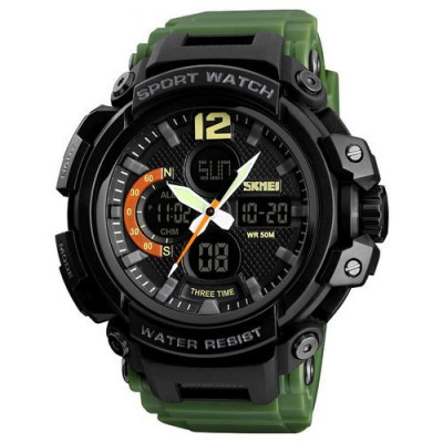 Чоловічий годинник Skmei 1343 Black-Militari Wristband
