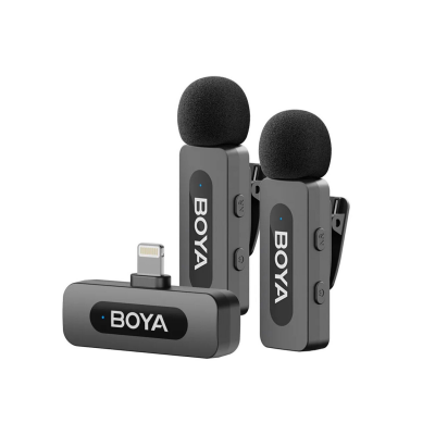 Мікрофон петличний бездротовий BOYA BY-V2 V2.0 (Lightning) black