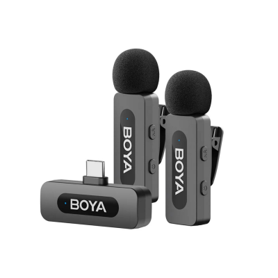 Мікрофон петличний бездротовий BOYA BY-V20 V2.0 (Type-C) black