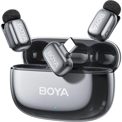 Мікрофон петличний бездротовий BOYA mini 2-02 (Type-C) silver