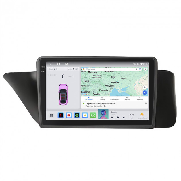 Штатная магнитола Lesko для Lexus ES VI Рестайлинг 2015-2018 экран 9" 4/64 QLED CarPlay 4G Wi-Fi GPS 360 Prime