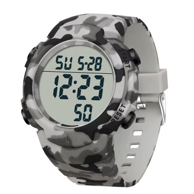 Тактичний годинник Sanda 2182 Camo Grey-White з електронним циферблатом та водонепроникністю 5 ATM