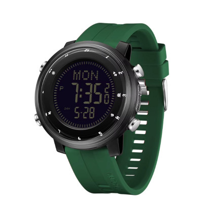 Тактичний годинник Sanda 6378 Black-Green з електронним циферблатом та захистом 5 ATM