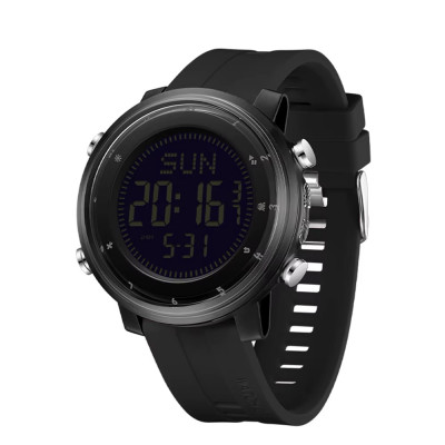 Тактичний спортивний годинник Sanda 6378 All Black з електронним циферблатом та водозахистом 5 ATM
