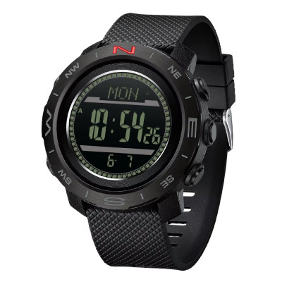 Тактичний годинник Sanda 5106 All Black з електронним циферблатом та водонепроникністю 5 ATM