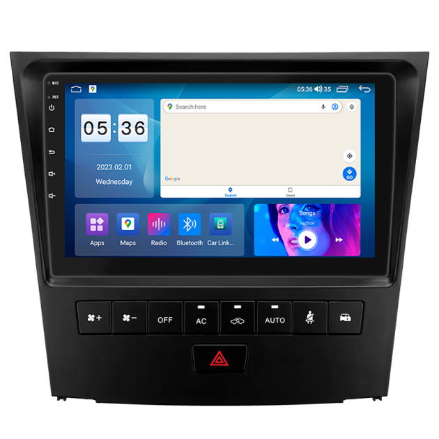 Штатная магнитола Lesko для Lexus GS III 2004-2007 экран 9" 4/64Gb CarPlay 4G Wi-Fi GPS Prime