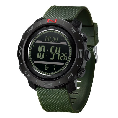 Тактичний годинник Sanda 5106 Black-Green з електронним циферблатом та водонепроникністю 5 ATM