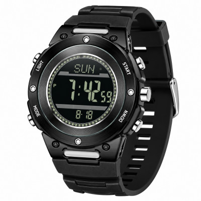 Тактичний годинник Sanda 5107 All Black з електронним циферблатом та захистом 5 ATM