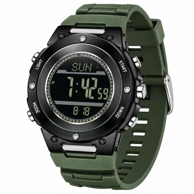 Тактичний годинник Sanda 5107 Army Green-Black з електронним циферблатом та водозахистом 5 ATM