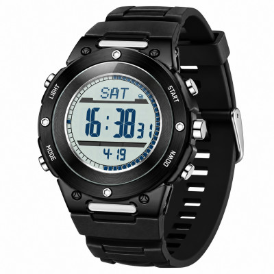 Тактичний годинник Sanda 5107 Black-White з електронним циферблатом та водонепроникністю 5 ATM