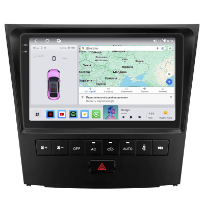 Штатная магнитола Lesko для Lexus GS III 2004-2007 экран 9" 4/64 QLED CarPlay 4G Wi-Fi GPS 360 Prime