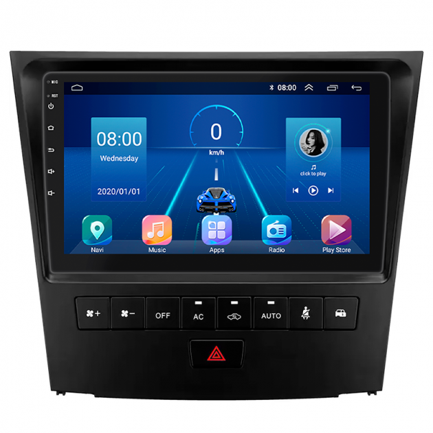 Штатная магнитола Lesko для Lexus GS III 2004-2007 экран 9" 2/32Gb 4G Wi-Fi GPS Top