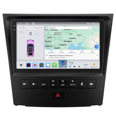 Штатная магнитола Lesko для Lexus GS III Рестайлинг 2007-2011 экран 9" 4/64 QLED CarPlay 4G Wi-Fi GPS 360 Prime