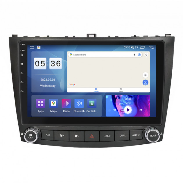 Штатная магнитола Lesko для Lexus IS II Рестайлинг 2 2010-2013 экран 10" 2/32Gb CarPlay 4G Wi-Fi GPS Prime