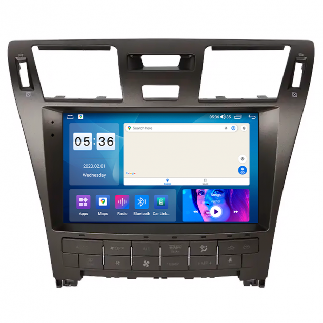 Штатная магнитола Lesko для Lexus LS IV Рестайлинг 2009-2012 экран 10" 2/32Gb CarPlay 4G Wi-Fi GPS Prime