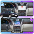 Штатная магнитола Lesko для Lexus LS IV Рестайлинг 2009-2012 экран 10" 4/64 QLED CarPlay 4G Wi-Fi GPS 360 Prime