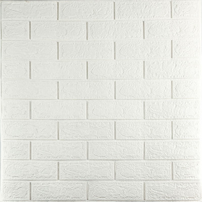 3D панель самоклеющаяся 700х770х3мм кирпич Белый (001-3) SW-00000174