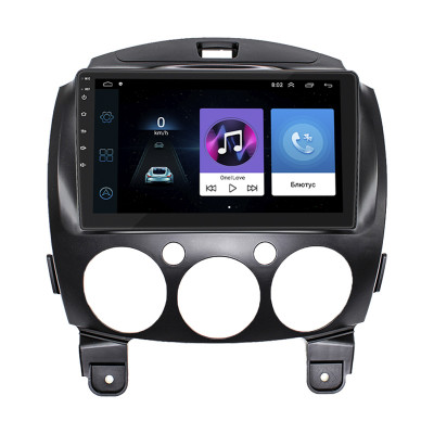 Штатная магнитола Lesko для Mazda 2 II (DE) 2007-2010 экран 9" 1/16Gb Wi-Fi GPS Base