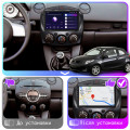 Штатная магнитола Lesko для Mazda 2 II (DE) 2007-2010 экран 9" 4/64Gb CarPlay 4G Wi-Fi GPS Prime