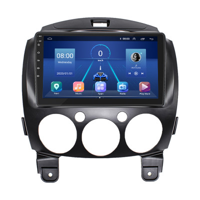 Штатная магнитола Lesko для Mazda 2 II (DE) 2007-2010 экран 9" 2/32Gb 4G Wi-Fi GPS Top