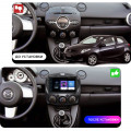 Штатная магнитола Lesko для Mazda 2 II Рестайлинг (DE2) 2010-2014 экран 9" 1/16Gb Wi-Fi GPS Base